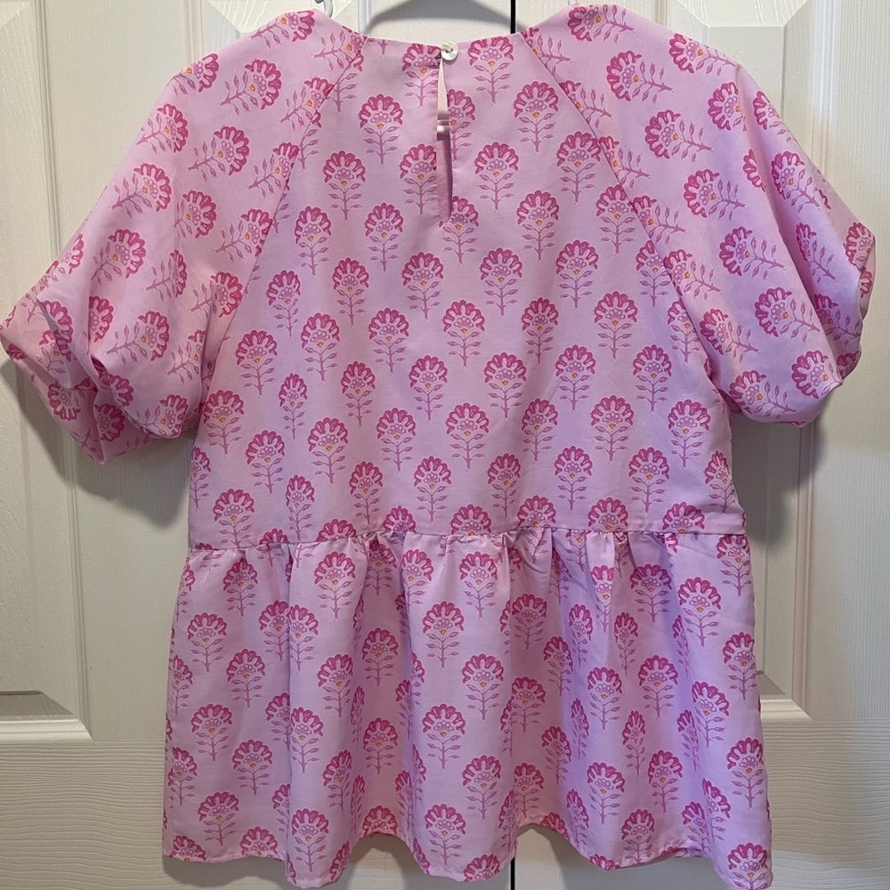 J Marie Floral Babydoll Top Size Medium - Picture 9 of 12